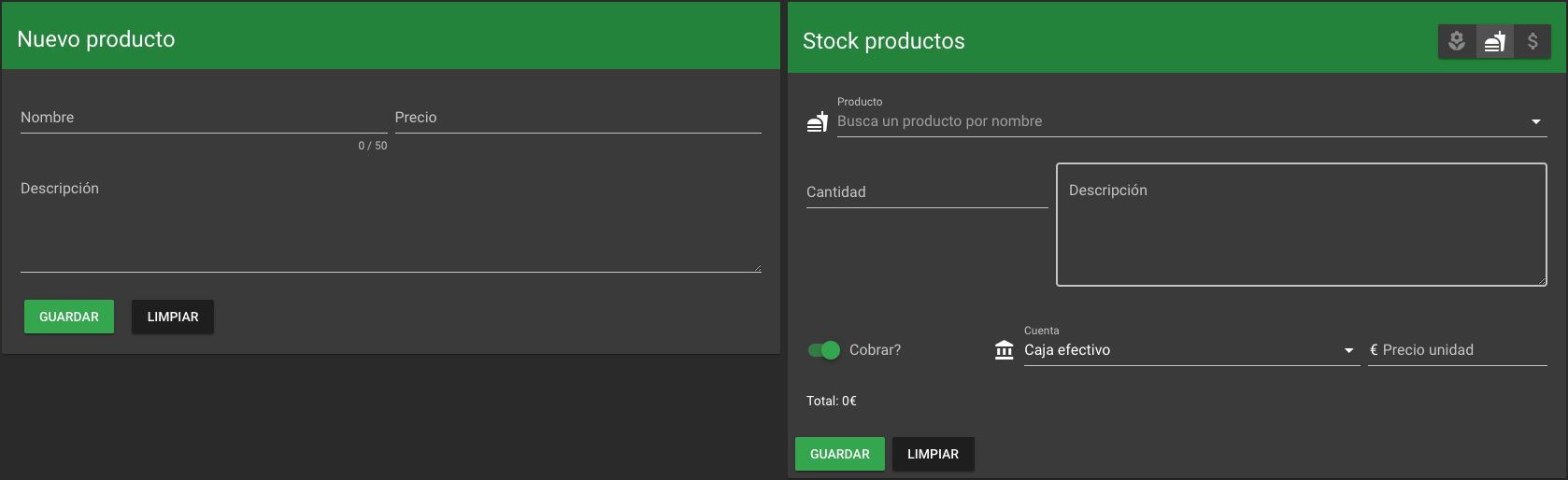 Productos y genéticas en Admin420